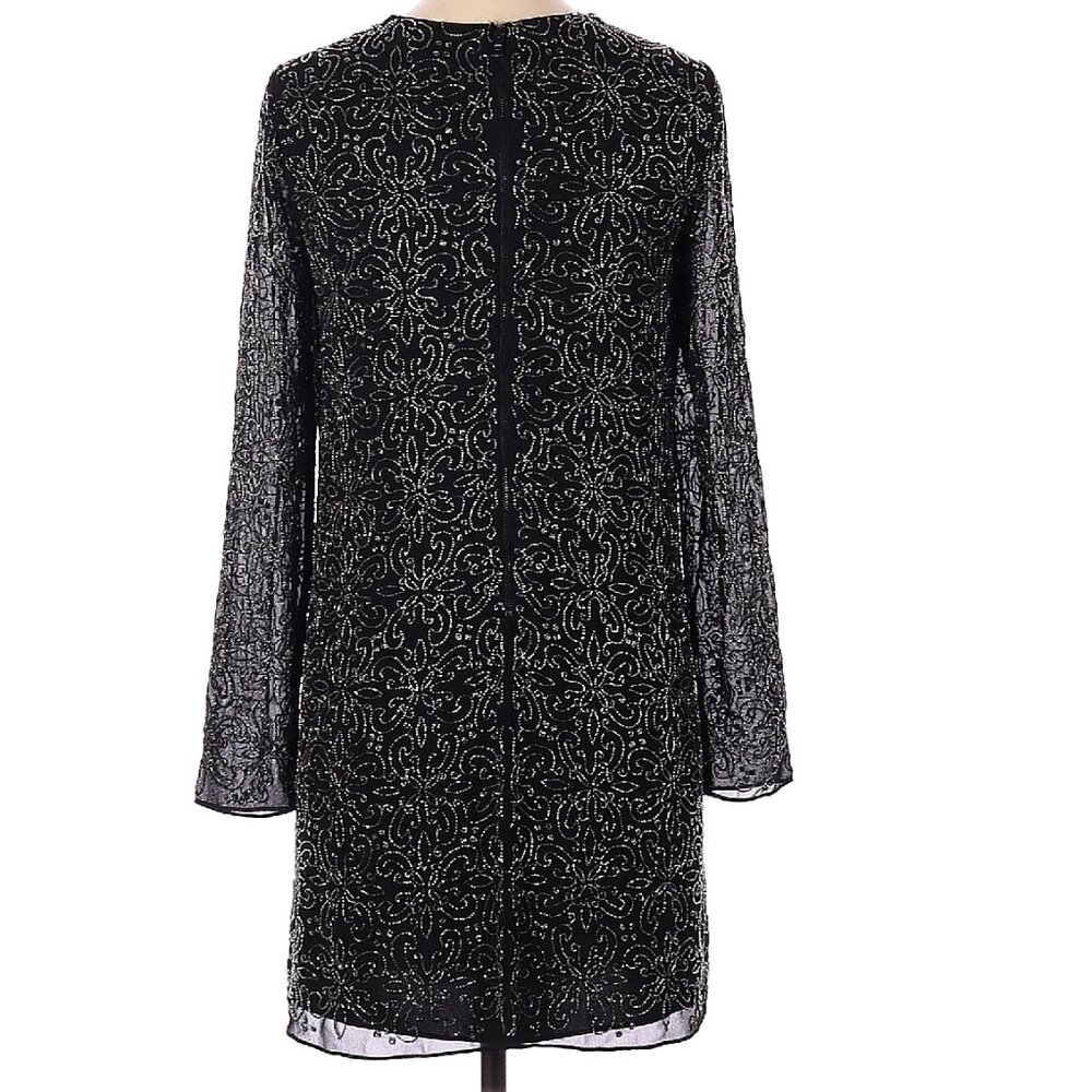 Alice + Olivia Marcia Long Sleeve Beaded Sheath Dress Like New - Picture 4 of 7